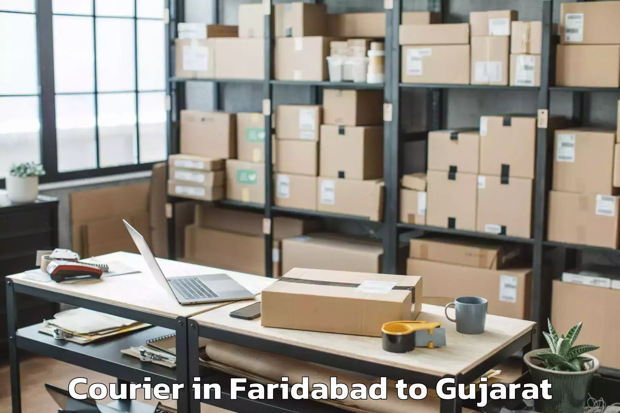 Top Faridabad to Shehera Courier Available